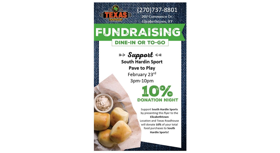 South Hardin Sports - Texas Roadhouse Pave to Play Fundraiser